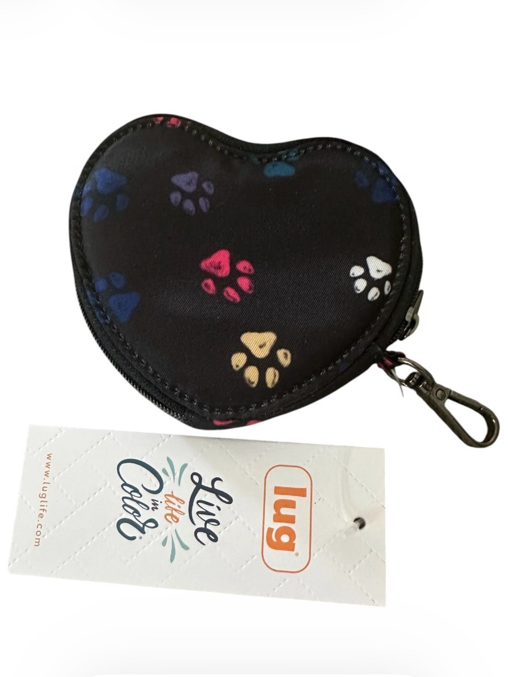 lug Black HeartPouch Paws With Multi-Colored Paws NWT - Picture 2 of 10